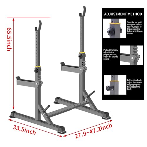 Adjustable Squat Rack for Home Gym Weight Lifting C7361