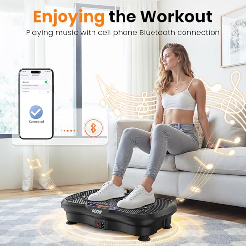 AXV Vibration Plate Fitness Platform Exercise Machine for Full Body Workout Q37919
