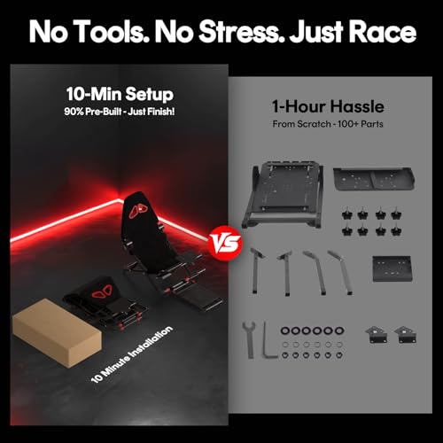 RACGTING Foldable Racing Simulator Cockpit for G920 G29 G923, Thrustmaster, Xbox PS5 PS4 PC F455906
