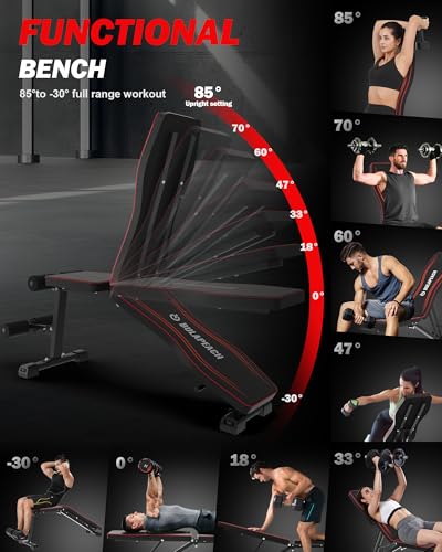 Adjustable Weight Bench for Home Gym, Foldable, 700LBS Capacity B1078