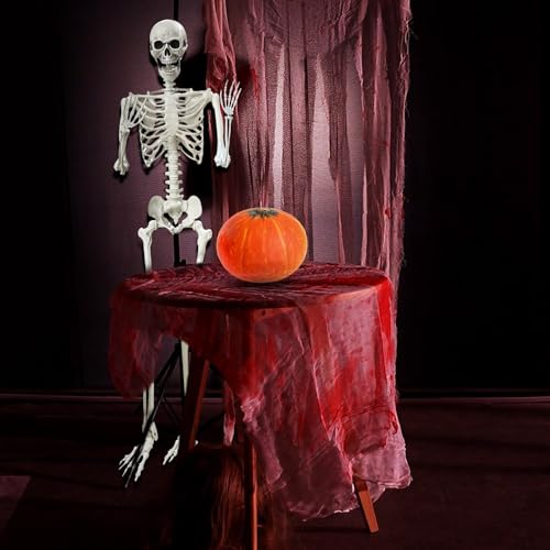 Wocst 5.4Ft Poseable Halloween Skeleton with Movable Joints G229
