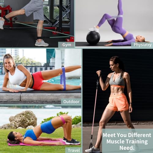 VEICK Resistance Bands with Handles for Home Workout O75059