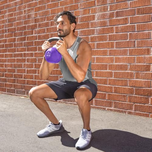 ProsourceFit Vinyl Coated Cast Iron Kettlebells A401