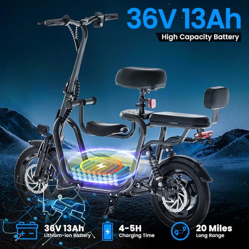 Electric Scooter with Seat for Adult, 350W Motor, 20 Mile Range C382991