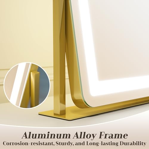 Vanity Mirror with Lights, 12.6"×15" LED Makeup Mirror, Touch Control Dimmable D52089