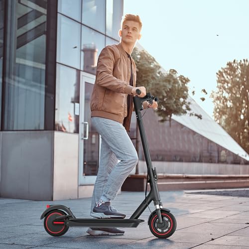 Electric Scooter with 10" Solid Tires, 500W Motor, 22 Miles Range, Folding D4827