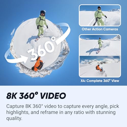 Insta360 X4 Standard Bundle Waterproof 8K 360 Action Camera P7793