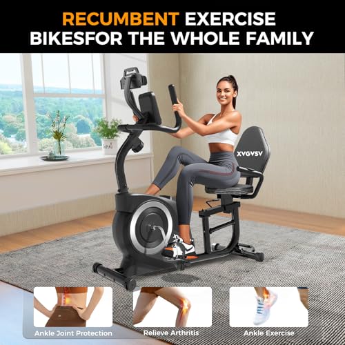 Recumbent Exercise Bike with 400LB Capacity and Magnetic Resistance V9846