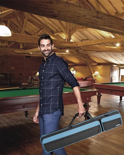 Pool Cue Case 4x5 with Pockets, Soft Padded Billiard Cue Bag A2212