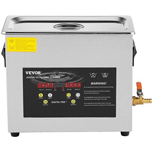 VEVOR 6L Ultrasonic Cleaner with Heater and Timer for Jewelry Glasses Instruments R210