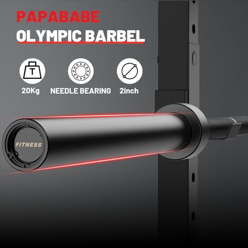 PAPABABE Olympic Barbell 2-inch 45lb Weight Bar for Strength Training V204840