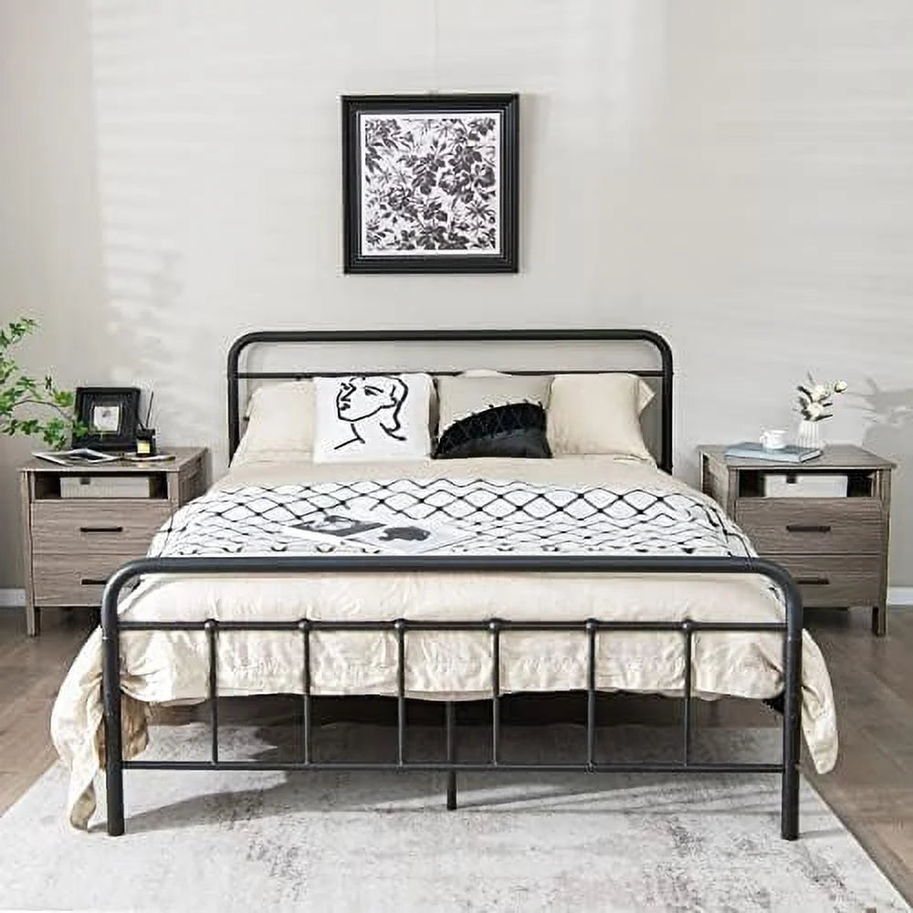 RUNFAYBIU Nightstand with 2 Drawers Wooden End Table Oak S202392