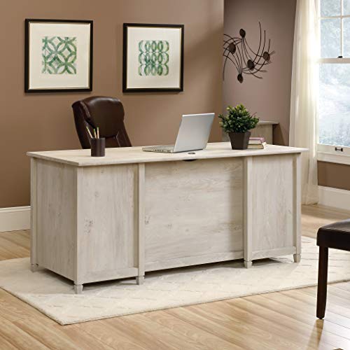 Sauder Edge Water Executive Desk with File Drawer Storage, Estate Black T96227