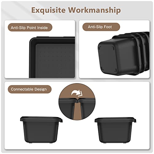 A-LUGEI 69Pcs Tool Box Organizer Tray Divider Set, Black Desk Drawer Organizer A217