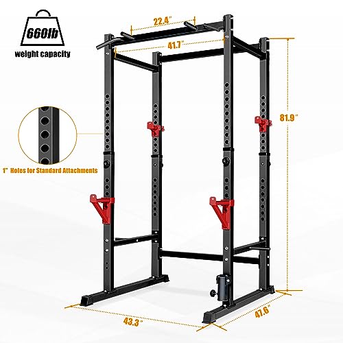 Bongkim Power Rack, Adjustable Squat Stand for Home Gym, 660lb Capacity L49550