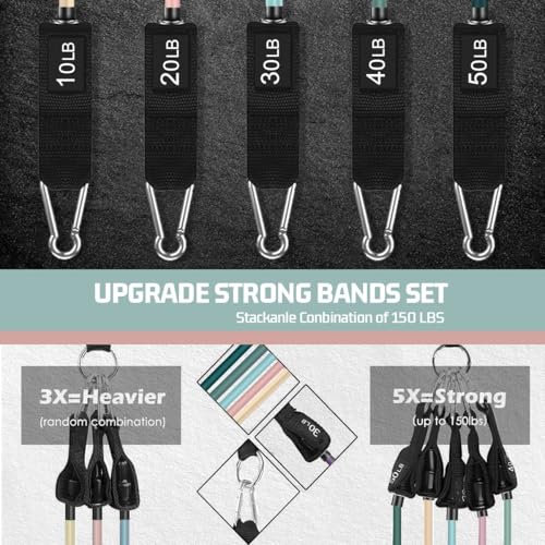 VEICK Resistance Bands with Handles for Home Workout O75059