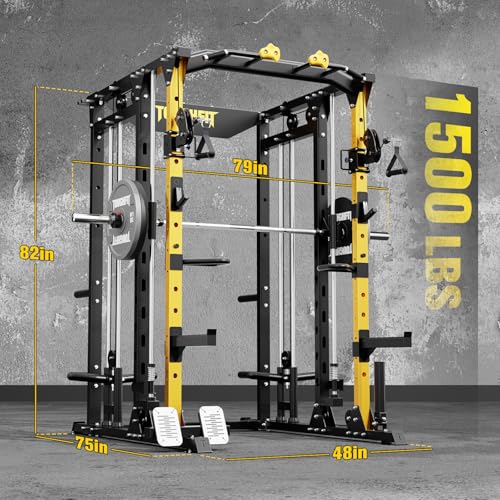 F4 Smith Machine Power Cage with Adjustable Cable Crossover J835