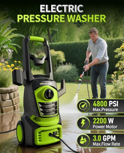 Electric Pressure Washer 4800PSI 3.0 GPM with 4 Nozzles and Foam Cannon N926777