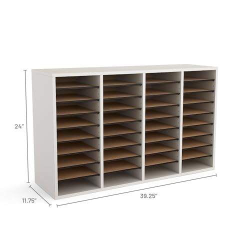 Safco Wooden Paper and Mail Organizer, Adjustable Shelves, Stackable B285