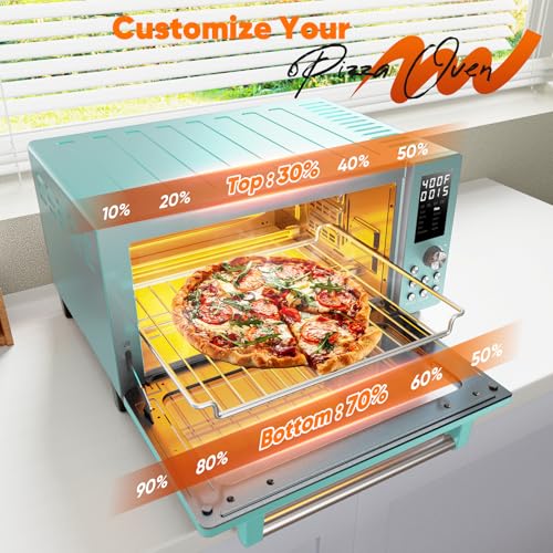 Nuwave Bravo Pro Smart 21QT Toaster Oven Air Fryer Combo, Convection Countertop, Mint Green B532672