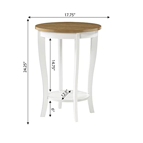 American Heritage Round End Table, Black U219
