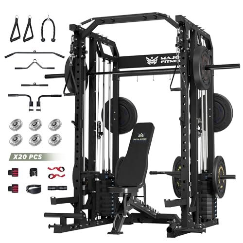 Major Fitness Smith Machine Drone2 Premium All-in-One Home Gym with Aluminum Pulley Set J82580