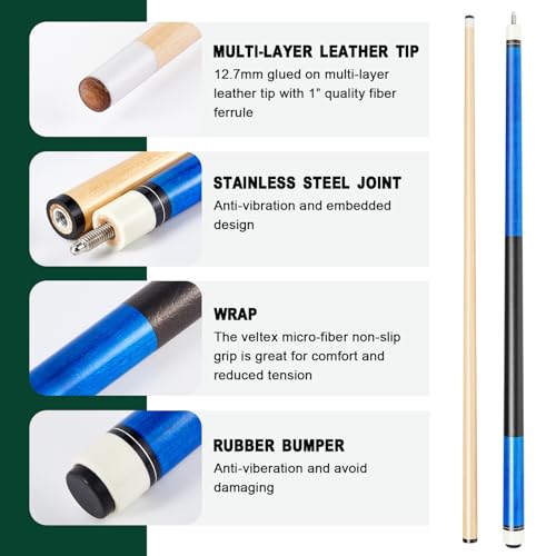 Syhood Pool Cue Sticks Case and Repair Accessories Set Z1877