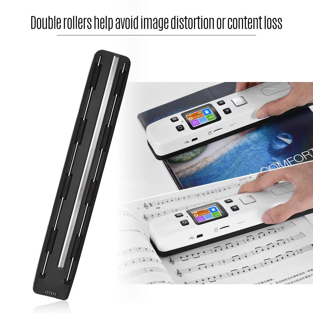 Portable WiFi Document Scanner 1050DPI A4 LCD Display Q650021