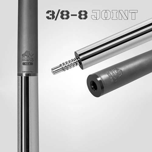 RHINO Nebula 2 Pool Cue - Carbon Fiber Shaft, Composite Butt, 12.4mm B23495