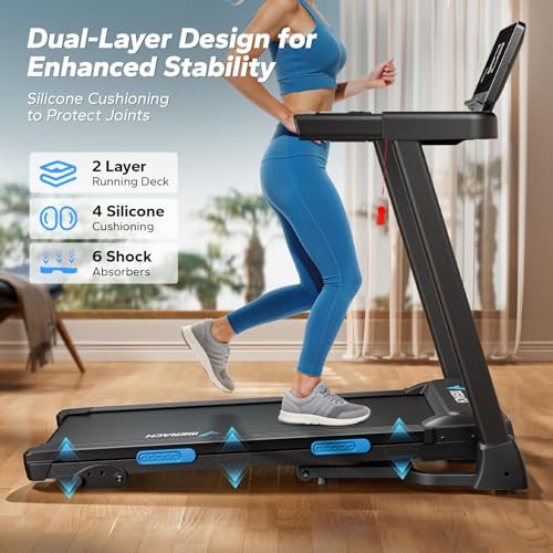 MERACH Foldable Treadmill with Incline, 7.5MPH Quiet for Home M910