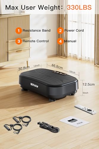 Vibration Plate Exercise Machine for Whole Body Workout, 330lbs Capacity B931793