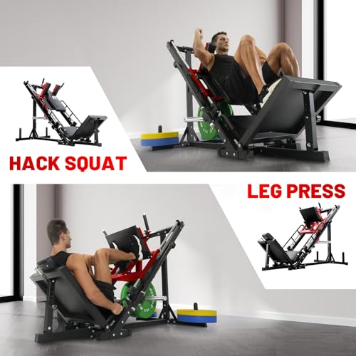 RitFit Leg Press Hack Squat Machine, Adjustable for Home Gym E5729