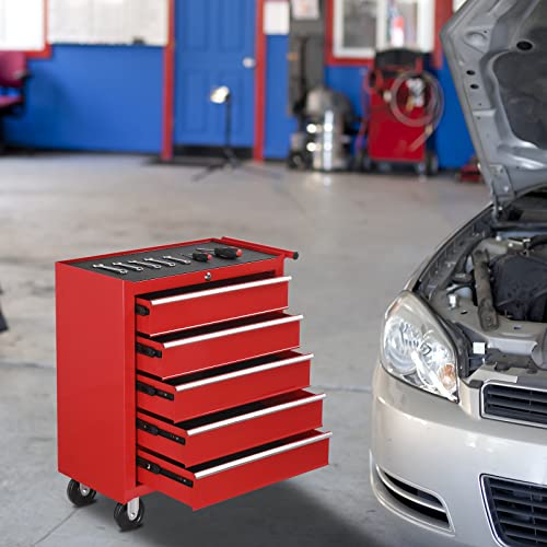 TUFFIOM 5-Drawer Rolling Tool Chest with Lockable Wheels R211166