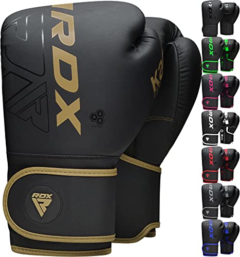 RDX Boxing Gloves Pro Training Sparring Maya Hide Leather Muay Thai MMA Kickboxing Adult Ventilated Palm R71478