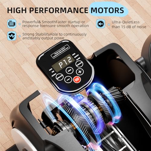 Under Desk Elliptical Machine, Electric Leg Exerciser with Remote, 12 Auto Modes S47192