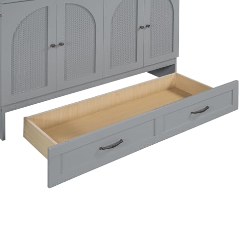 Harper & Bright Designs Queen Murphy Bed Cabinet with USB Charging Station, White D9669