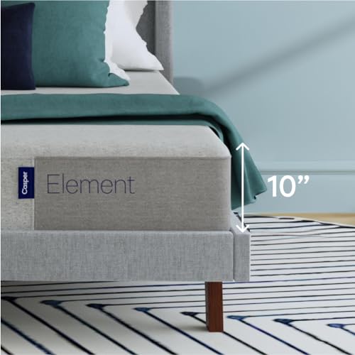 Casper Sleep Element Queen Medium Firm Memory Foam Mattress, Grey V404358