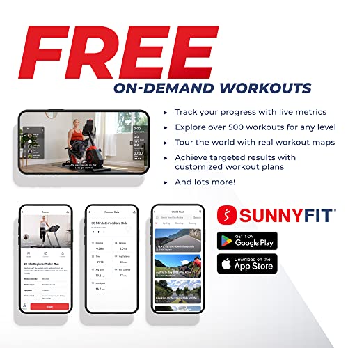 Sunny Health & Fitness Elite Recumbent Cross Trainer & Elliptical Machine with Arm Exercisers M861