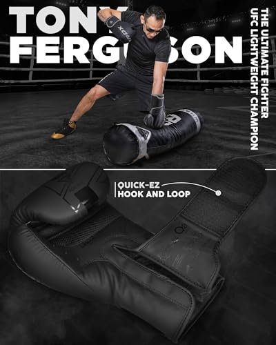 RDX Boxing Gloves Pro Training Sparring Maya Hide Leather Muay Thai MMA Kickboxing Adult Ventilated Palm R71478
