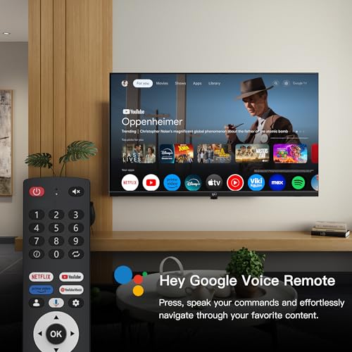 FPD 43 Inch Smart TV Flat Screen Frame LED Television Full HD 1080p Google Cast Built in, Streaming Live Ultra Thin HDR10 Android TV, Bluetooth, Vesa, Hdmi, WiFi (Palette-Series 2025) Y940