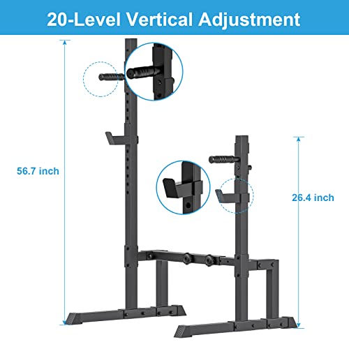 Uboway Barbell Rack Squat Stand Adjustable 550LBS Weight Lifting Home Gym Q332