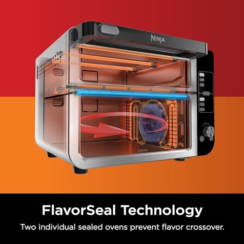 Ninja DCT401 12-in-1 Double Oven with FlexDoor, Stainless Steel (Renewed) K57579