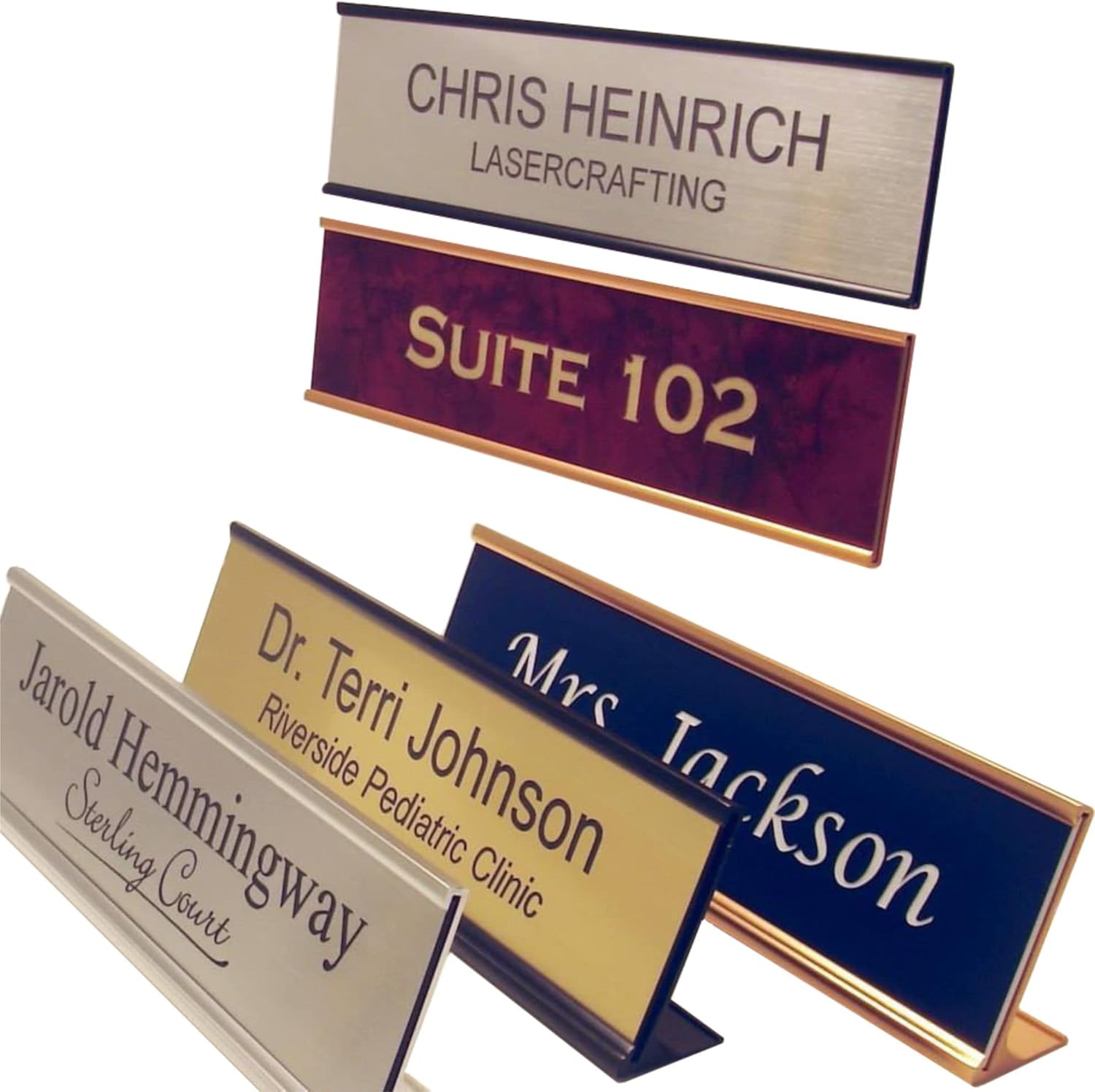 Laser Engraved Name Plate for Office Desk or Wall Door Sign P5714
