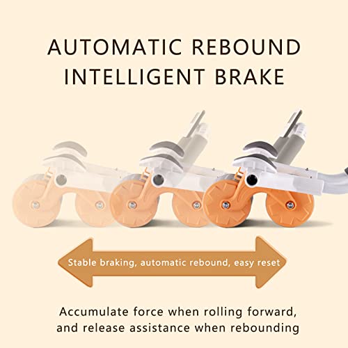 Ab Roller Wheel with Timer & Knee Mat, Automatic Rebound with Elbow Support D421