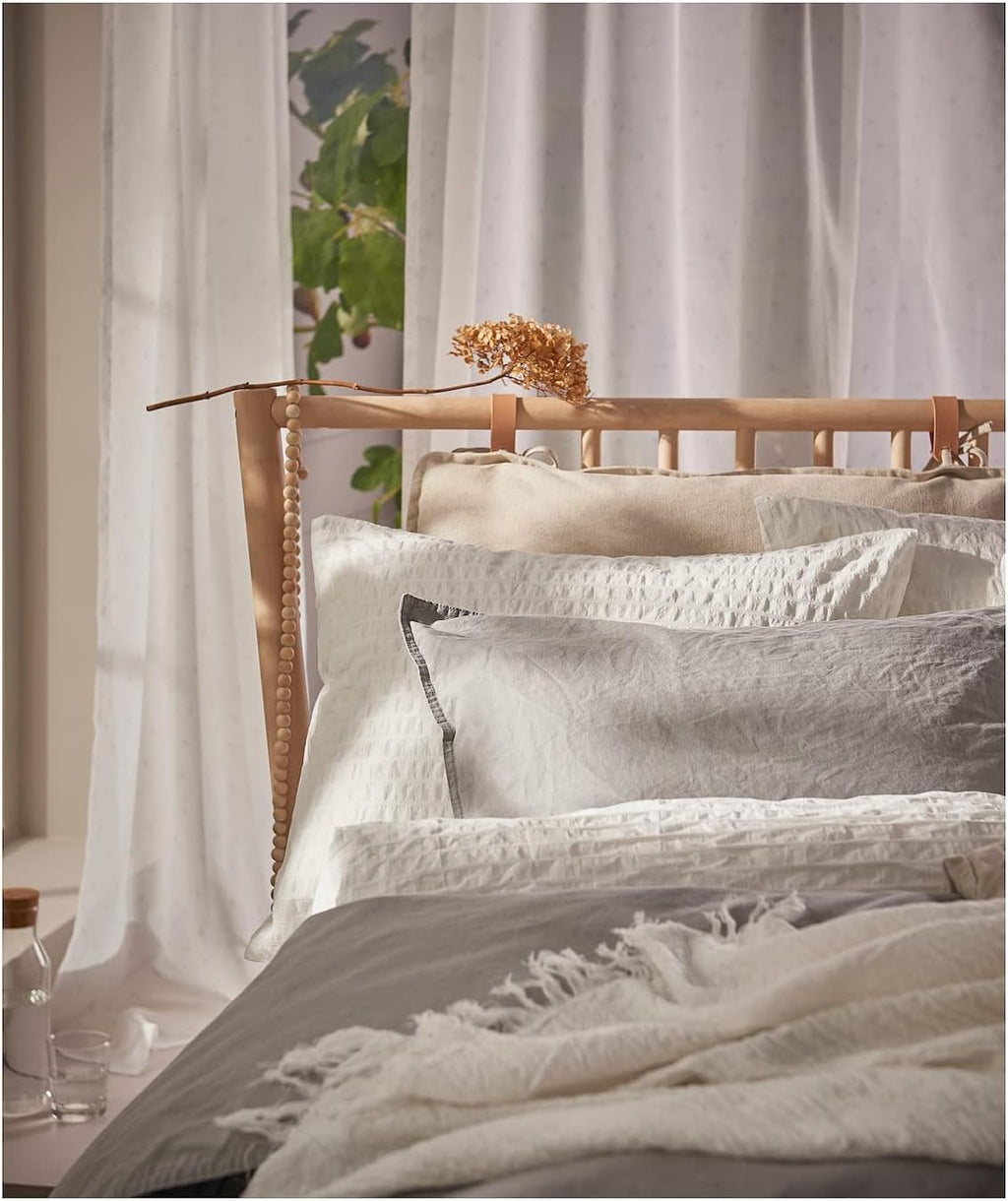 Ikea Ofelia VASS Duvet Cover and Pillowcases, King, White X3919
