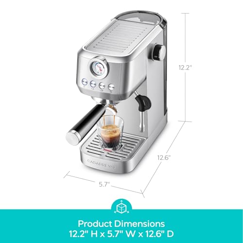 CASABREWS 3700 Gense Espresso Machine 20 Bar, Stainless Steel I572204