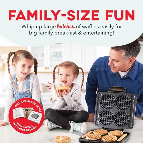 DASH Multi Mini Waffle Maker 4 Inch Non-stick, Aqua G15983