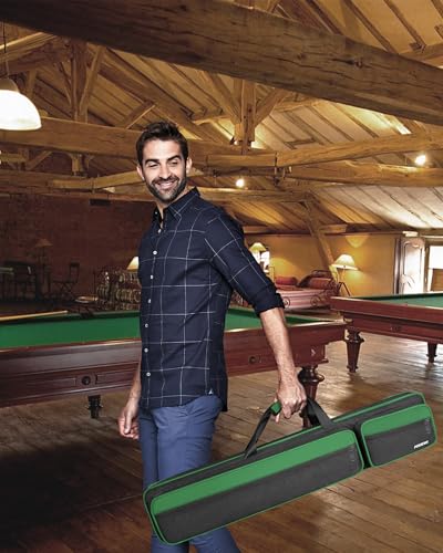 Pool Cue Case 4x5 with Pockets, Soft Padded Billiard Cue Bag A2212