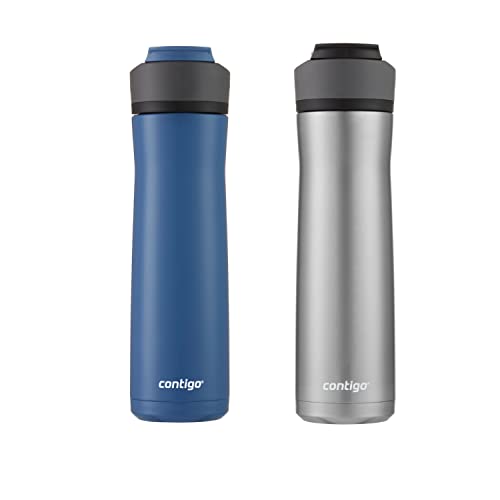 Contigo Ashland 2.0 Water Bottle with AUTOSPOUT Lid, 24oz, Blue Corn B78449