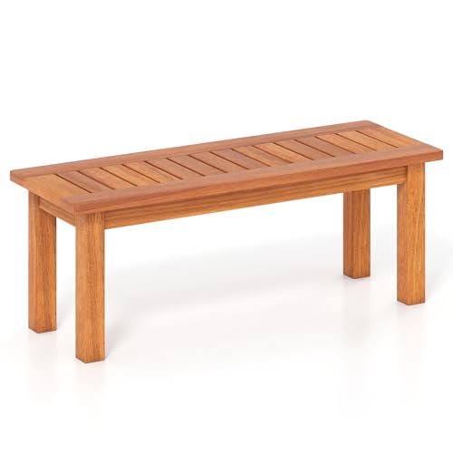 Tangkula Wooden Plant Stand with Teak Oil Finish for Outdoor Indoor B657